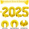 New Years Eve Party Supplies 2025, 40" Gold Number 2025 New Year Helium Balloons for Boys Girls, Class of 2025 Graduation Mylar Foil Balloons for Men Women New Year Celebration Prom Party Decorations