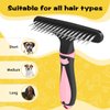 Pet Hair Remover, Portable Dog Cat Hair Remover Lint for Hairball, Fuzz, Carpet Restoration, Carpet Rake, Carpet Groomer Rake, Shag Rug Rake, Hair Cleaner Suitable for Rug and Carpet (Pink)
