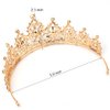 Gold Queen Tiara, Didder Crystal Wedding Tiara for Women Princess Crown for Girls Rhinestones Tiaras and Crowns for Women Tiaras for Girls Hair Accessories for Bridal Birthday Prom Costume Gift