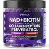 NAD+, Resveratrol, Berberine, & Biotin Anti-Aging Gummy - Hair, Skin, Nails & Joint Supplement - Collagen Peptides, Keratin, Zinc, Vitamin K2 & D3 Gummies -Regeneration- Non-GMO - Made in USA 60 Count