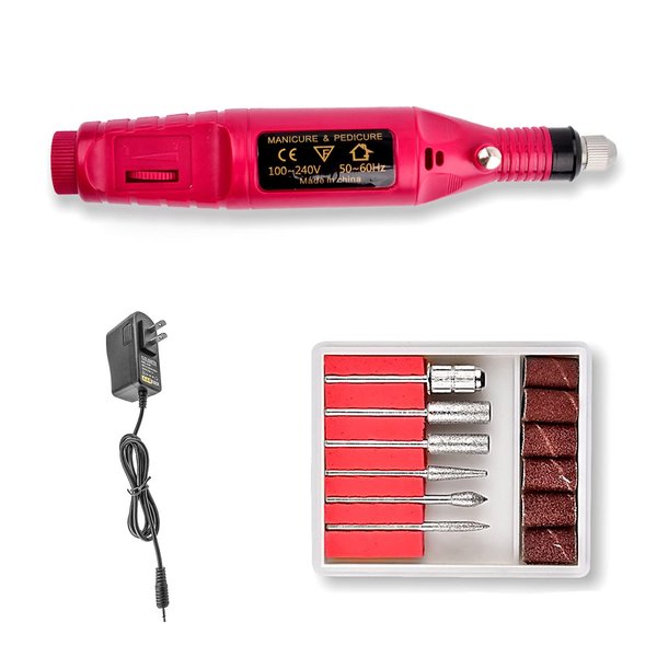 MICPANG Nail Drill Machine Electric Nail Drill Kit Pen Shape Electric Nail Drill Manicure Filer Kit Nail Polish Machine set with 6 Acrylic Gel Remover Pedicure Tools Nail Art