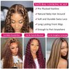 Aikebi Deep Wave Human Hair Wig Highlight P4/27 T Closure Glueless Wigs Human Hair Pre Plucked Pre Cut Lace Closure Wigs Elastic Band 200% Density