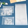 UNIMEIX 60 Pcs Stamp and Die Storage Pockets Reusable Storage Cases Seal Bags Transparent Plastic Folders for Cutting Dies Stencil Embossing Crafts (5.4" x 7.4")