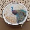Designer Pill Box by Houder - Decorative Pill Case with Gift Box - Carry Your Meds in Style (Peacock)