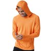 Willit Men's Sun Shirts UPF 50+ Protection Hoodie Rash Guard Shirt SPF UV Shirt Long Sleeve Fishing Outdoor Lightweight Orange XL