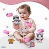 Nleio 7'' Stuffed Animals Talking Plush Toys, Cute Stuffed Animals Bulk Unicorn/Owl/Bunny/Narwhal/Sloth/Pink Rabbit Cat Small Animal with Sounds Plush Toys Set for Baby Girls Boys