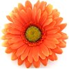 4 inch Variegated Orange Gerbera Daisy Silk Flower Hair Clip