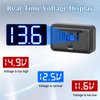 72W 12V USB Outlet Panel Wall Mount Qidoe Dual Quick Charger & 36W PD Surface Mount Car USB Port With Voltmeter Button Switch for Car Bus RV Truck