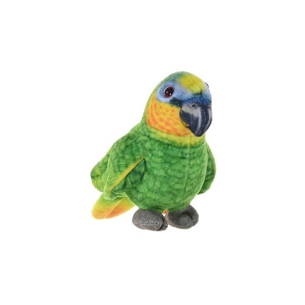 Wild Republic Rainforest Orange Winged Parrot, Stuffed Animal, 4.5 Inches, Plush Toy, Fill is Spun Recycled Water Bottles, Eco Friendly
