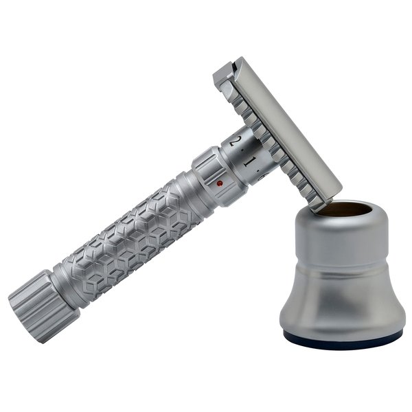 Pearl Flexi Open Comb Adjustable Safety Razor - Reusable Metal Razor made of 100% Brass Metal | Adjustable from 1 to 6| Eco Friendly DE Razor | Men's Safety Shaving Razor for Fathers Day Gift