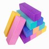 12 Pcs Nail Buffer Block for Acrylic and Natural Nails, 4 Sided Sanding Buffers for Gel Nails Fingernail Shine Buffing Filer Set, Professional Manicure Polisher Buffer Bulk Medium Grit Mix Color