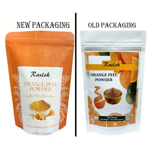 Raslok Pure Orange Peel Powder | Natural Orange Peel (Citrus Aurantium) Powder to be Used in Face Packs (8 Oz)
