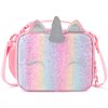 mibasies Kids Insulated Lunch Box for Girls Rainbow Unicorn Lunch Bag for School (Pink Blue Rainbow)