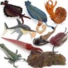 9 PCS Ancient Creatures Animal Action Figures Model Nautilus Cephalaspis Party Favors Supplies Cake Toppers Set Desktop Decoration Toys for 5 6 7 8 Years Old Boys Girls Kid Toddlers