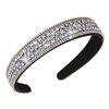WLLHYF Headband Thick Hairband Cute Black Sparkling Bling Head Wrap 90s Disco Hair Accessories Crystal Diamond Rhinestone Headwear Birthday Easter Party Gifts For Women Bridal (Thin Style)
