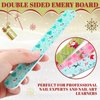 Lanties 45 Pcs Christmas Nail Files EVA Nail Boards Double Sided 9 Styles in Random Quantity Emery Board Nail Sanding File Nail Buffer Polisher Nail Art Manicure Tools