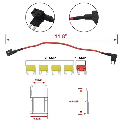 SecosAutoparts CBWPR091AA TIPM Repair Fuel Pump Relay Bypass Cable Kit fit for Town & Country Grand Cherokee Wrangler Liberty Grand Caravan for Dodge fit for VW for Jeep for Chrysler 2008-2016