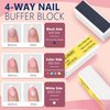 Nail Shine Buffer Block Kit - All in One 4 Way Shiny Buffer Nail Shiner Polisher Buffing Smoothing Blocks for Natural Nails 4Pcs