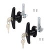 QZATTCAEN Truck Cap Locking T-Handle, Matching Set T-Handles Lock, Truck Cap Topper Camper Shell Locking T-Handle, Keyed Alike Black T-Handle Lock kit (Left&Right)-Complete Set (2 Locks)