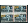 First Man on the Moon 10 Cent Airmail Block of Four U.S. Postage Stamps Scott C76