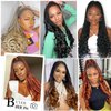 WIGER French Curly Braiding Hair 8 Packs 24 Inches Ginger Spanish Curly Crochet Braids for Black Women 350 Pre-Seperated Loose Wave Hair Extensions Synthetic Spiral Curly Crochet Hair