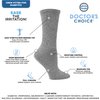 Doctor's Choice Women's Diabetic Socks, Non-Binding, Circulatory, Cushioned, Crew Socks for Swollen Feet, 4 Pack, White, Shoe Size 6-10, Diabetic Socks for Women Size 9-11
