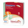Tranquility SmartCore Adult Disposable Briefs, Incontinence Control with Breathable Kufguard Technology, Fastening Tabs & Wetness Indicator, Latex-Free, Adult Small, 22oz Capacity, 10ct Bag