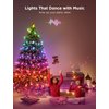 Govee 66ft String Lights, Smart RGBIC Rope Lights Indoor with 99+ Preset Scene Modes, IP65 Waterproof Christmas LED Lights Outdoor, Sync with Music, Works with Alexa, Holiday Home Party Decoration