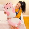shangman Lovely Plush Cat Doll Cute Cartoon Soft Stuffed Kitten Long Throw Sleeping Pillow Doll Toy Gift for Kids Girlfriend Multiple Size (Pink,50cm/19.6in)