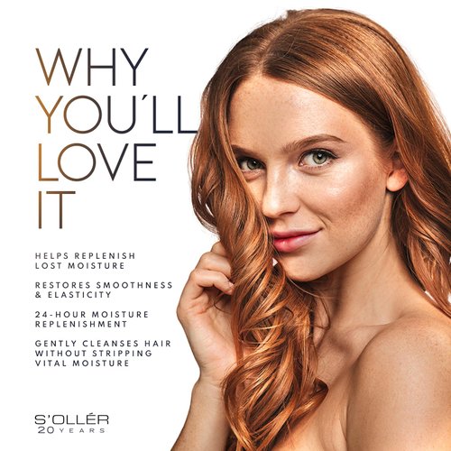 S'OLLÉR BRASIL​ Organic Keratin Shampoo, Sulfate Free Shampoo- For Color Treated & Post Chemistry Hair-Color Safe, Long Lasting Effect-Keratin, Panthenol and Silicone Sealing- 10.14 Fl.oz (300 ml)