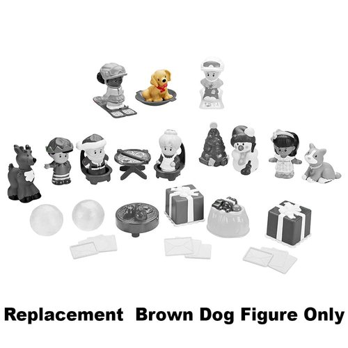 Replacement Part for Fisher-Price Little People Advent Calendar - GLK12 & DGF96 ~ Replacement Brown Dog Figure