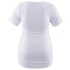 GINKANA Short Sleeve Maternity Tops Shirts White Ruched Sides Casual Mama Pregnancy Blouses Clothes