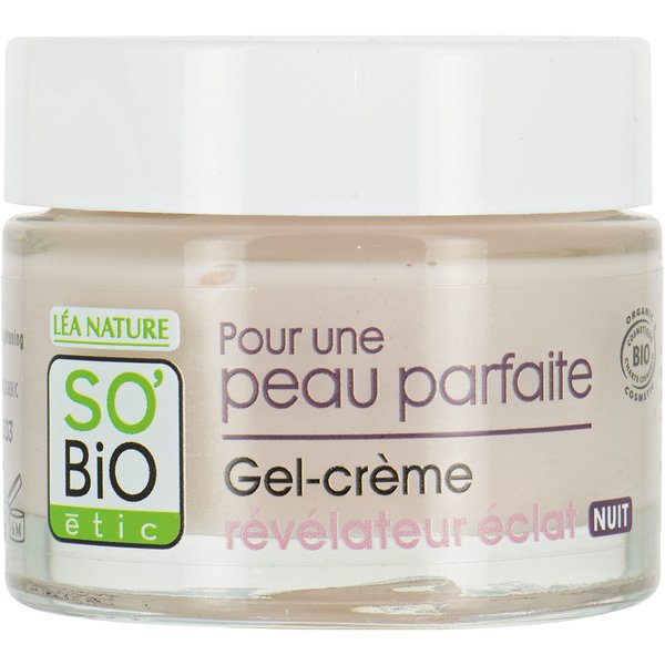 So'Bio Étic | Radiance Revealing Gel Cream | Organic Hydrating Face Moisturizer for Plumping & Anti-Aging, Normal to Combination Skin | 1.69 fl oz