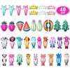 Funtopia Hair Clips for Girls,100 Pcs No Slip Metal Snap, Barrettes for Kids Teens Women, Cute Candy Color Cartoon Design Hair Pins (Animals Fruits Crowns Stars)