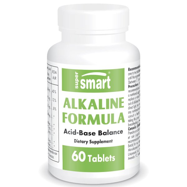 SuperSmart - Alkaline Formula Supplement (Advanced Formula) - with Potassium Phosphate, Calcium & Magnesium Citrate - pH Balance | Non-GMO & Gluten Free - 60 Tablets