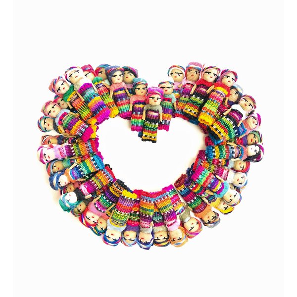 12 Min Individual Decorative Worry Dolls, Fine Detail, 1 Bonus Doll, Be Happy Worry Less, Handmade Cotton Dolls from Guatemala, 1.5 Inches, Party Favors Gift Ideas, Fair Trade, Rainbow (12)