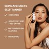 Nuda Hyaluronic Self Tanning Serum | Lightweight Hyaluronic Acid Serum for a Gradual Tan | Hydrating Liquid Bronzer with Antioxidants & Vitamin E | Vegan Self Tanner, Non-Transferring, (30mL)