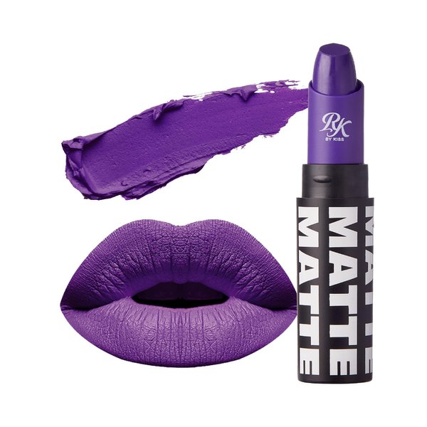 Ruby Kisses Lipstick, Matte Finish, Long-Lasting, Highly Pigmented, Smooth Apply, Full Coverage Lip Color Makeup (Purple Affair)