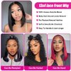 Shine Star Bob Wig Human Hair Straight 13x4 HD Lace Front Wigs Bob Human Hair 10 Inch Pre Plucked with Baby Hair Glueless Short Bob Wigs 150% Density Natural Color Bob Wig