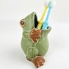 FlidRunest Kids Frogs Toothbrush Holder for Bathroom - Ceramic Animal Tooth Brush Holder Cup - Easy to Clean Toothbrush and Toothpaste Holder for Kids - Great Gift for Boy, Friends, Kids, Men