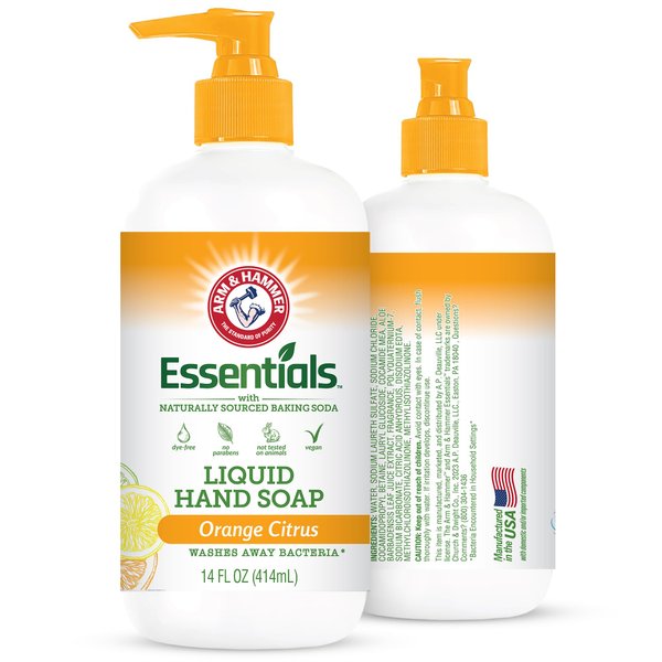 Arm & Hammer Liquid Hand Soap for Skin Cleaning - Hand Soap for Kitchen & Bathroom with Gentle Rose Scent - Natural Hand Soap Cleanses, Softens 14 FL Oz (414ml)