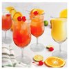 Lily's Home Unbreakable Plastic Hurricane Glasses. Stemmed Cocktail Glasses made of Shatterproof Plastic and Ideal for Pina Colada, Daiquiri and Iced Tea. Reusable, 14 oz. Each, Set of 4 (Clear)