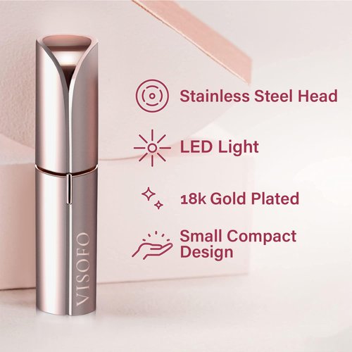 Facial Hair Removal for Women - Electric Razor Device, Small Dermaplaning Remover Tools Finishing Epilator Trimmer Flawless Face Dermaplane Shavers Beauty Gadgets Accessories by VISOFO