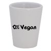 Knick Knack Gifts 0% Vegan - 1.5oz Ceramic White Shot Glass