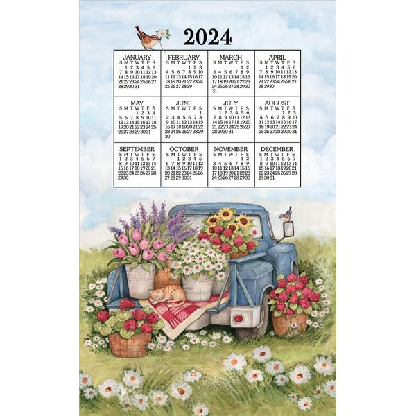 Kay Dee Designs Flower Truck 2024 Calendar Towel