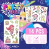 EMOME 140+ Styles Luminous Kids Tattoos, Temporary Tattoo Stickers Waterproof for Boys and Girls, Children Glow Party Favors Supplies Games (Mermaid)