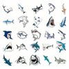 Shark Stickers - Great White Tiger Sharks Fish Waterlife Deep Sea Freshwater , Waterproof Durable Reusable Vinyl Decals, 10 , 20 , 50 , Water Bottle Bike Bumper Luggage Skateboard Graffiti, Best Gift for Everyone (20)
