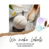 Mobiusea Creation Bath Bomb Labels Roll | 2 Inch |300 pcs Waterproof Bath Bomb Stickers for Small Bags, Bath Bomb Making Kit, Bath Bomb Making Supplies, Bath Bomb Labels and Packaging