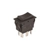 NSI 77060RQ Rocker Switch, On Off-On Circuit Function, DPDT, 20/10 amps at 125/250 VAC, 0.75" Width, 1.348" Height, 0.762" Depth, Black