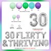 Balterever 30 Flirty and Thriving Birthday Decoration 30 Flirty & Thriving Balloon Banner 30th Balloon Garland Kit Flirty Thirty Birthday Decors Dirty Happy 30th Birthday Supplies